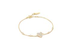  Wanderer - Bracelets à maillons - Argent / GP 14 carats - Zircone - 18,5cm